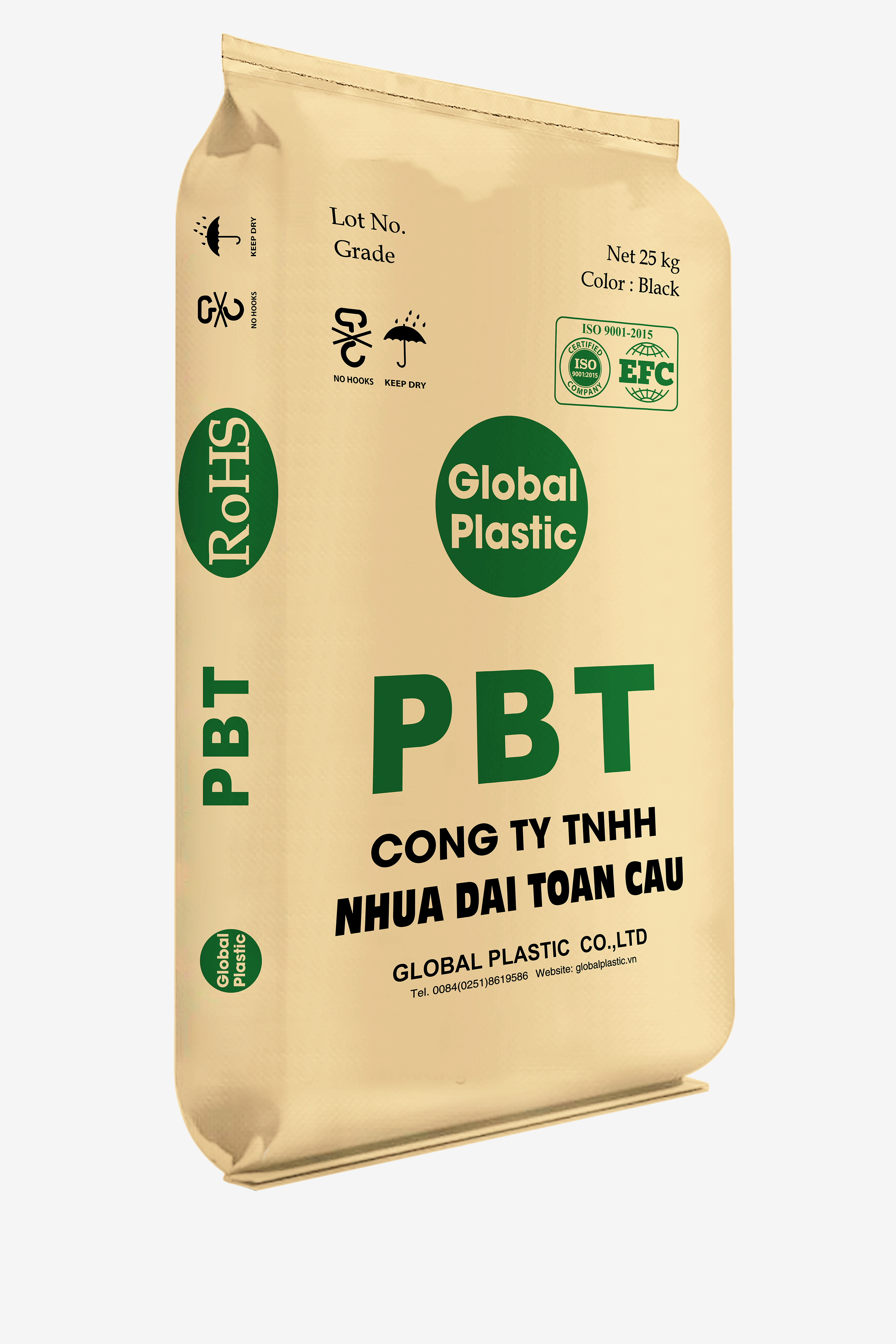 Bao PP dệt ghép giấy kraft/fort đựng hạt nhựa